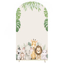 Customize Animals Birthday Photo Background Arch Chiara Theme Background Double Side Elastic Covers