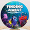 Customize Theme Photo Backdrop Cover Round Backdrop Summer Fish Birthday Party Circle Background Covers