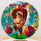 Customize Donkey Kong Photo Backdrop Cover The Super Mario Bros Round Backdrop Birthday Party Circle Background Covers