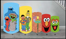 Personnalisez la taille du personnage de dessin animé Street 5 pièces couvertures de plinthe de cylindre 