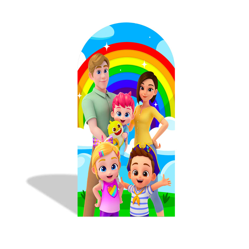 Personalizar Bebefinn Photo Background Cubre Niñas Cumpleaños Arco Chiara Tema Fondo Cubiertas Elásticas Doble Cara