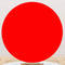 Customize Red Plain Solid Photo Backdrop Cover Round Backdrop Birthday Party Circle Background Cover
