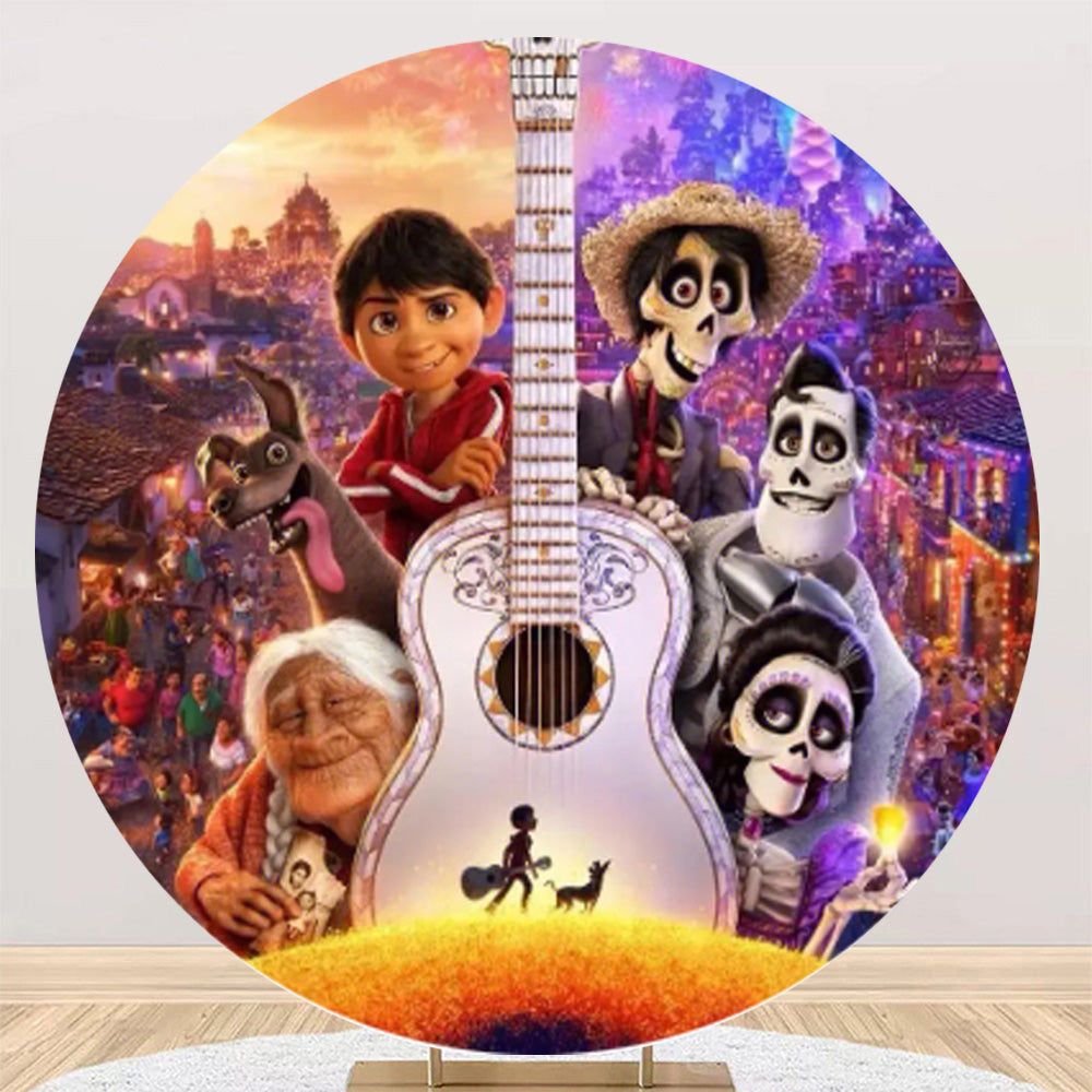 Custom Coco Round Photo Backdrop Cylinder Plinth Covers