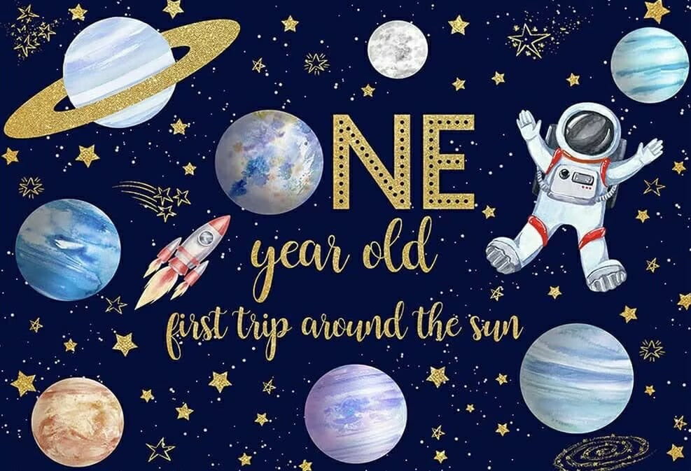 Custom Outer Space Photo Background Banner Party Photography Backdrops