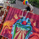 Horror Circus Theme Halloween Photo Backdrop Giant Evil Clown Banner
