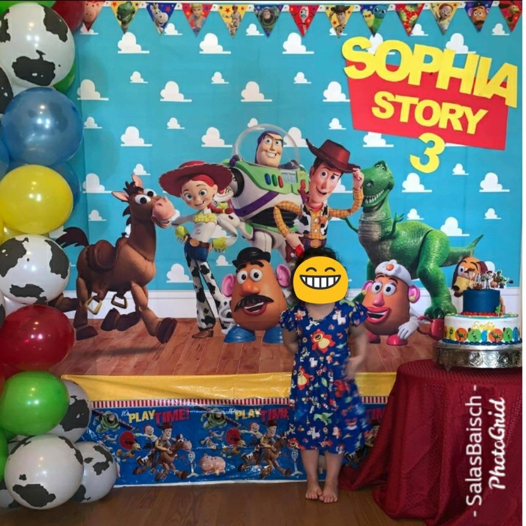 Custom Name Toy Story Photo Backdrop Bannner