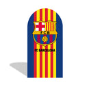 Custom SFC Barcelona Arch Photo Backdrop Double Side Elastic Cover Cylinder Plinth Covers