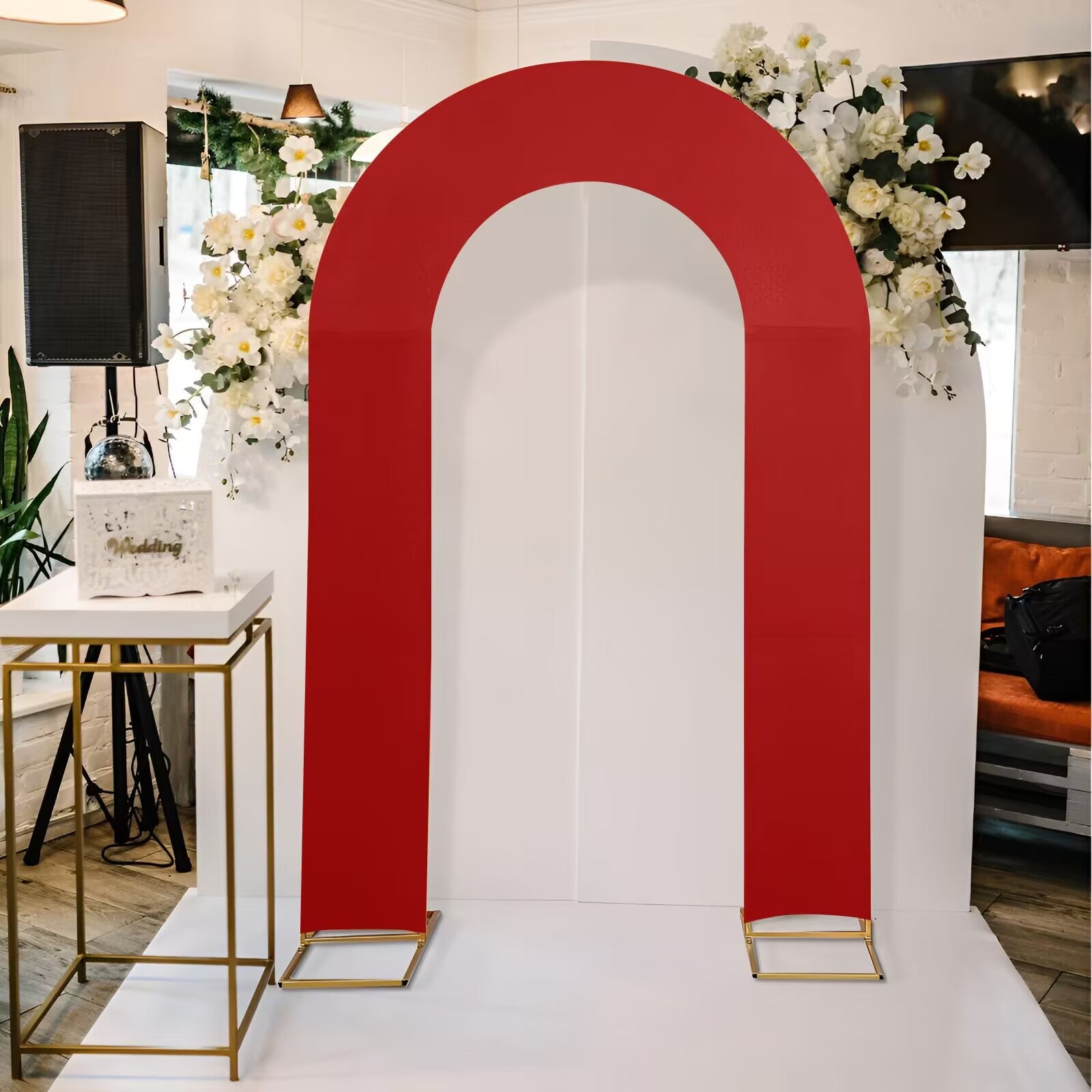 Custom Theme or Color U Arch Photo Backdrop Elastic Cover for Birthday/Wedding Events