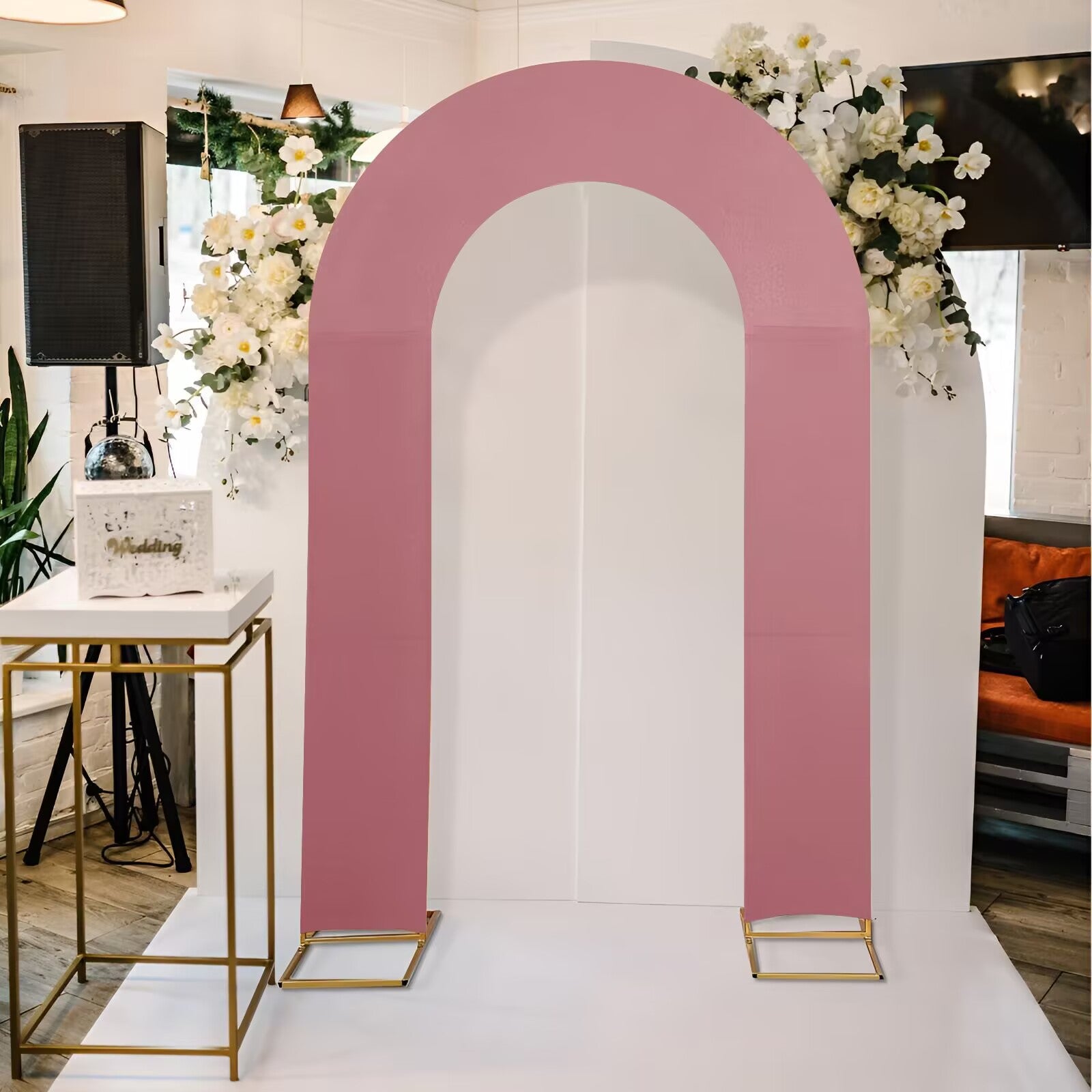 Custom Theme or Color U Arch Photo Backdrop Elastic Cover for Birthday/Wedding Events