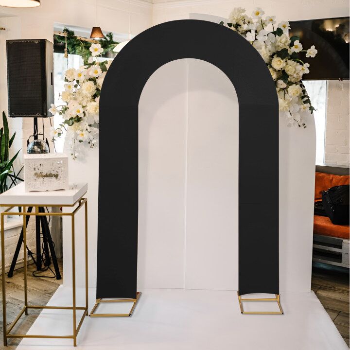 Custom Theme or Color U Arch Photo Backdrop Elastic Cover for Birthday/Wedding Events