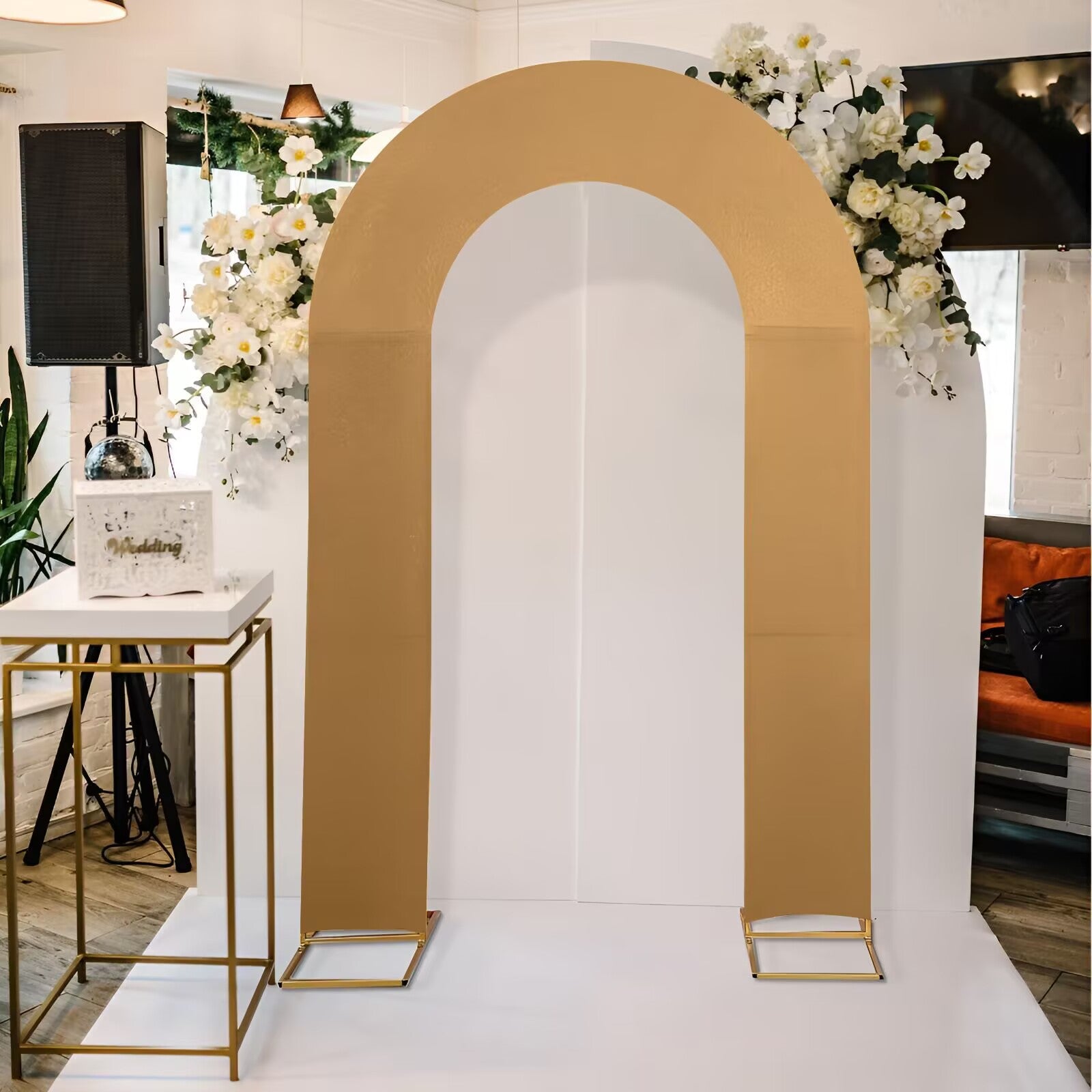 Custom Theme or Color U Arch Photo Backdrop Elastic Cover for Birthday/Wedding Events