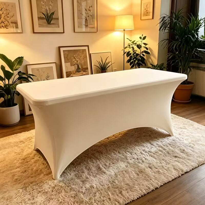 Spandex Tablecloth Fitted and Tight Cloth for Rectangle Table for Party, Wedding, Banquet and Birthday