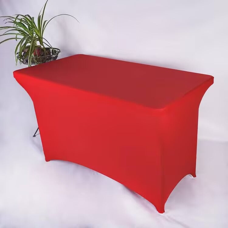 Spandex Tablecloth Fitted and Tight Cloth for Rectangle Table for Party, Wedding, Banquet and Birthday