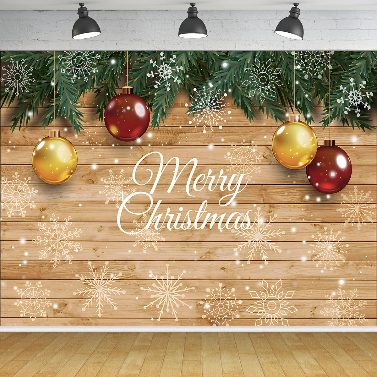 Custom Merry Christmas Photo Backdrop Banner
