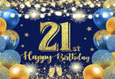 Custom Happy Birthday 21st Photo Background Banner Party Photography Backdrop