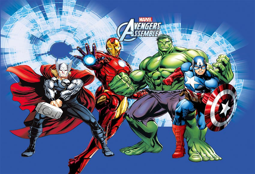 Custom Superhero Photo Backdrop Banner
