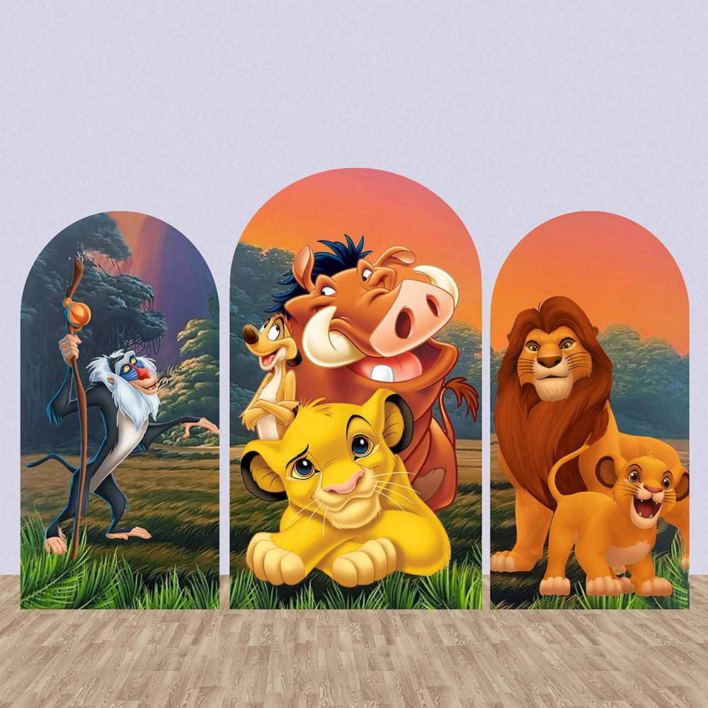 Customize Size Lion King Photo Background Cover Arch Chiara Theme Back ...