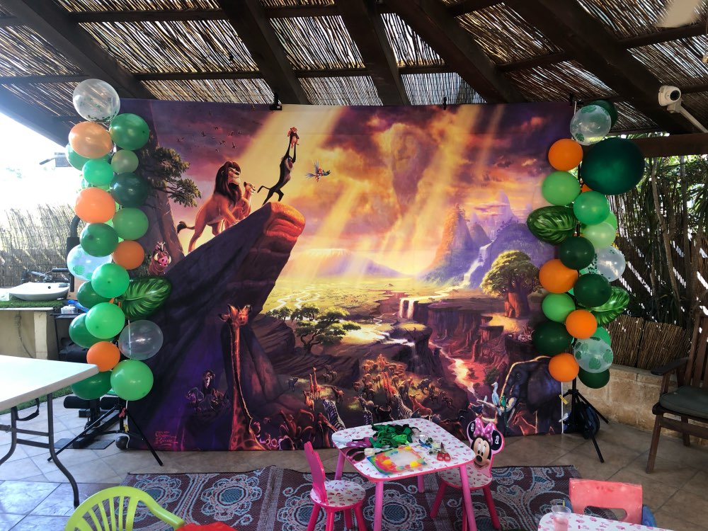 Custom The Lion King Simba Photo Backdrop Banner