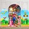 Customize The Super Mario Bros Photo Background Cover Theme Arch Background Double Side Elastic Covers