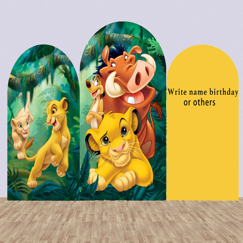Personalizar tamaño Rey León foto fondo cubierta arco Chiara tema niño ...