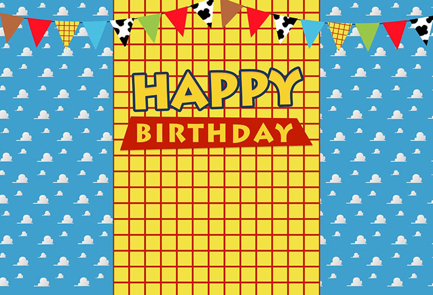 Custom Toy Story Photo Backdrop Banner for Birthday
