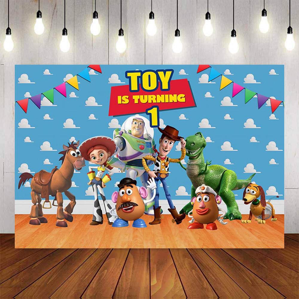Custom Name Toy Story Photo Backdrop Bannner
