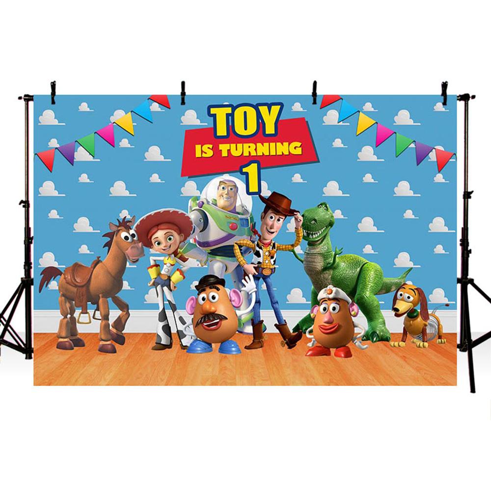 Custom Name Toy Story Photo Backdrop Bannner
