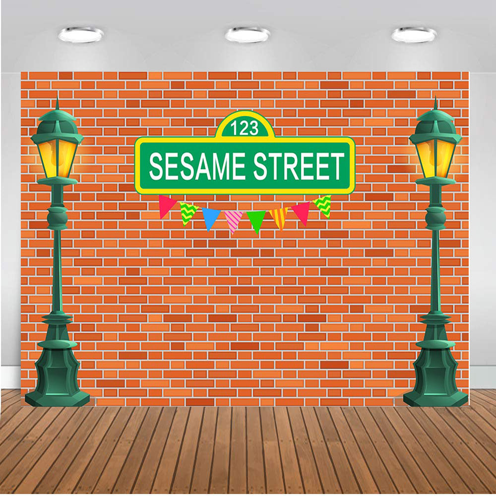 Custom Sesame Street Photo Backdrop Banner for kids