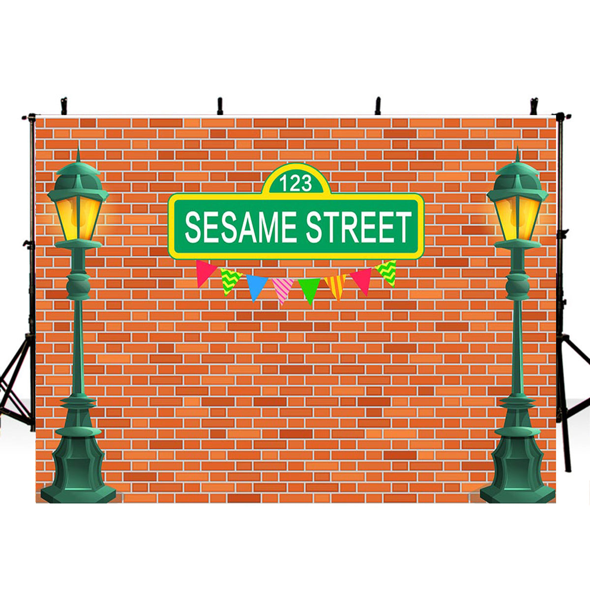 Custom Sesame Street Photo Backdrop Banner for kids