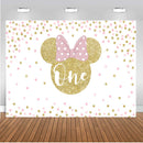 Custom Minnie Mouse 1st Birthday Photo Backdrop Banner