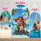 Moana Maui Photo Background Kids Birthday Party Cover Theme Arch Background Double Side Elastic Covers
