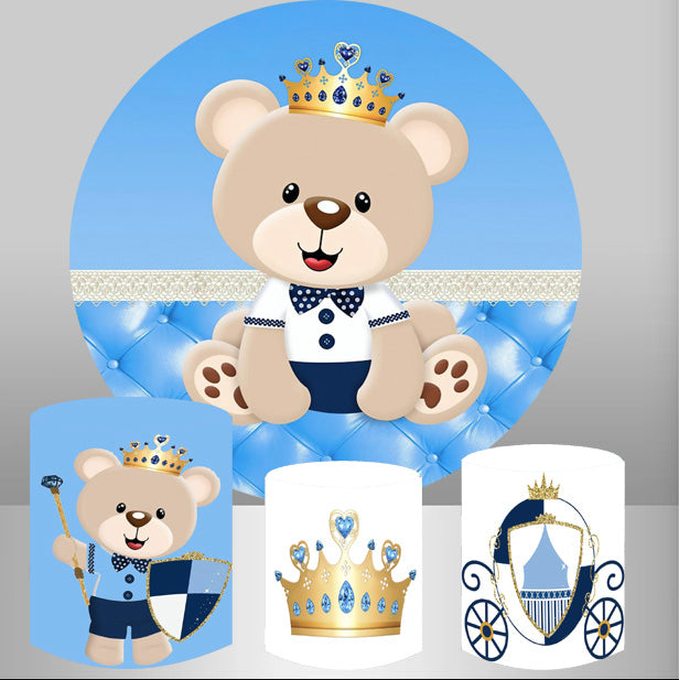 Fondo de tela circular personalizable para fiestas, baby showers, cumpleaños, etc.