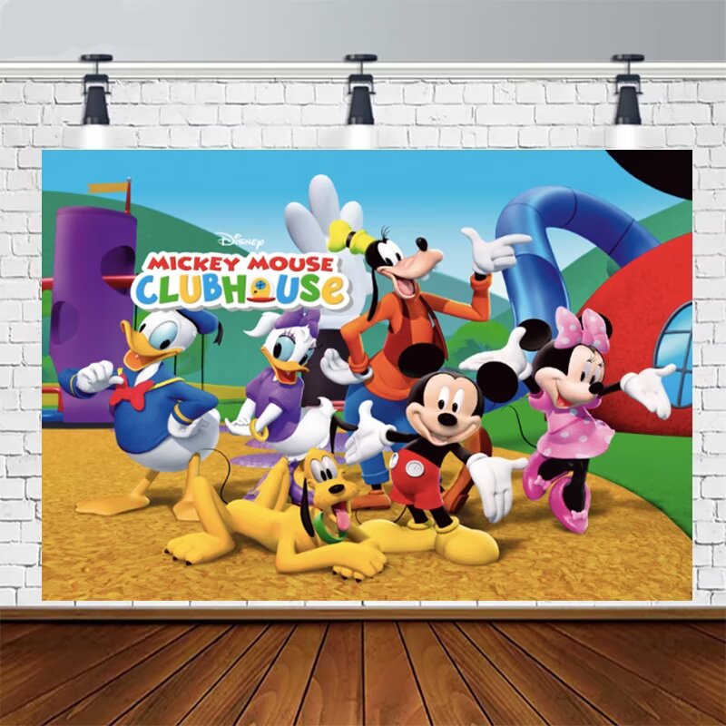 Customize Mouse Clubhouse Photography Backdrop Photo Background Decor Poster Banner