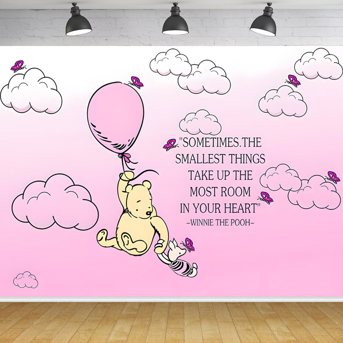 Custom Winnie the Pooh Photo Backdrop Banner for Girl
