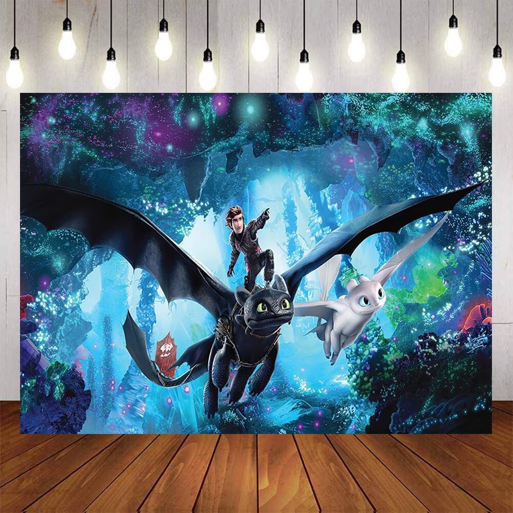 Custom How to Train Your Dragon Photo Backdrop Banner