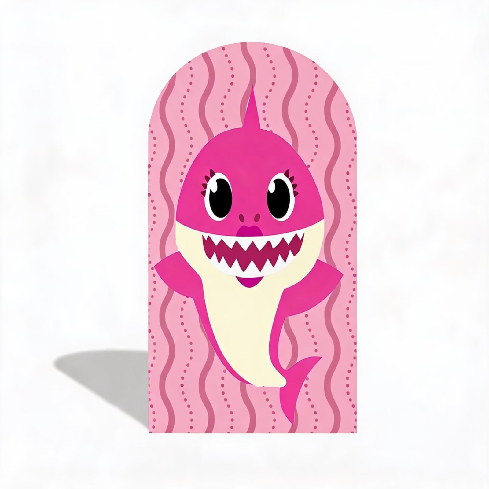 Custom Baby Shark Arch Backdrop Cover for Girl Double Sides Elastic Covers