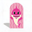 Custom Baby Shark Arch Backdrop Cover for Girl Double Sides Elastic Covers