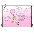 Custom Winnie the Pooh Photo Backdrop Banner for Girl