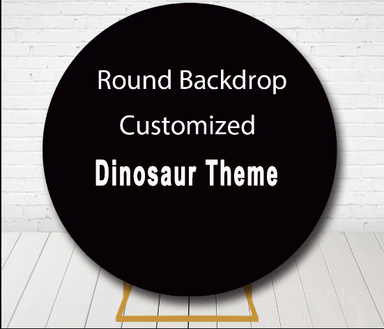 Customize Kids Round Backdrop Covers Birthday Party Theme Circle Background Fabric Polyester Covers