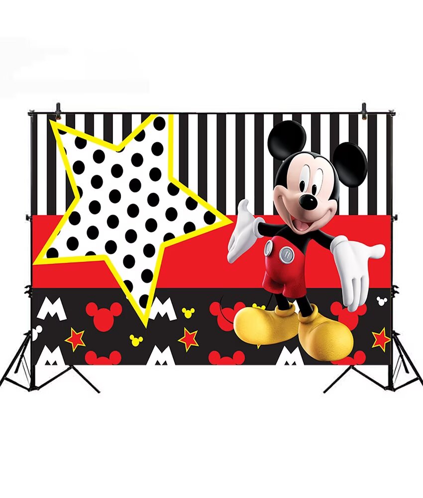 Custom Mickey Mouse Photo Backdrop Banner