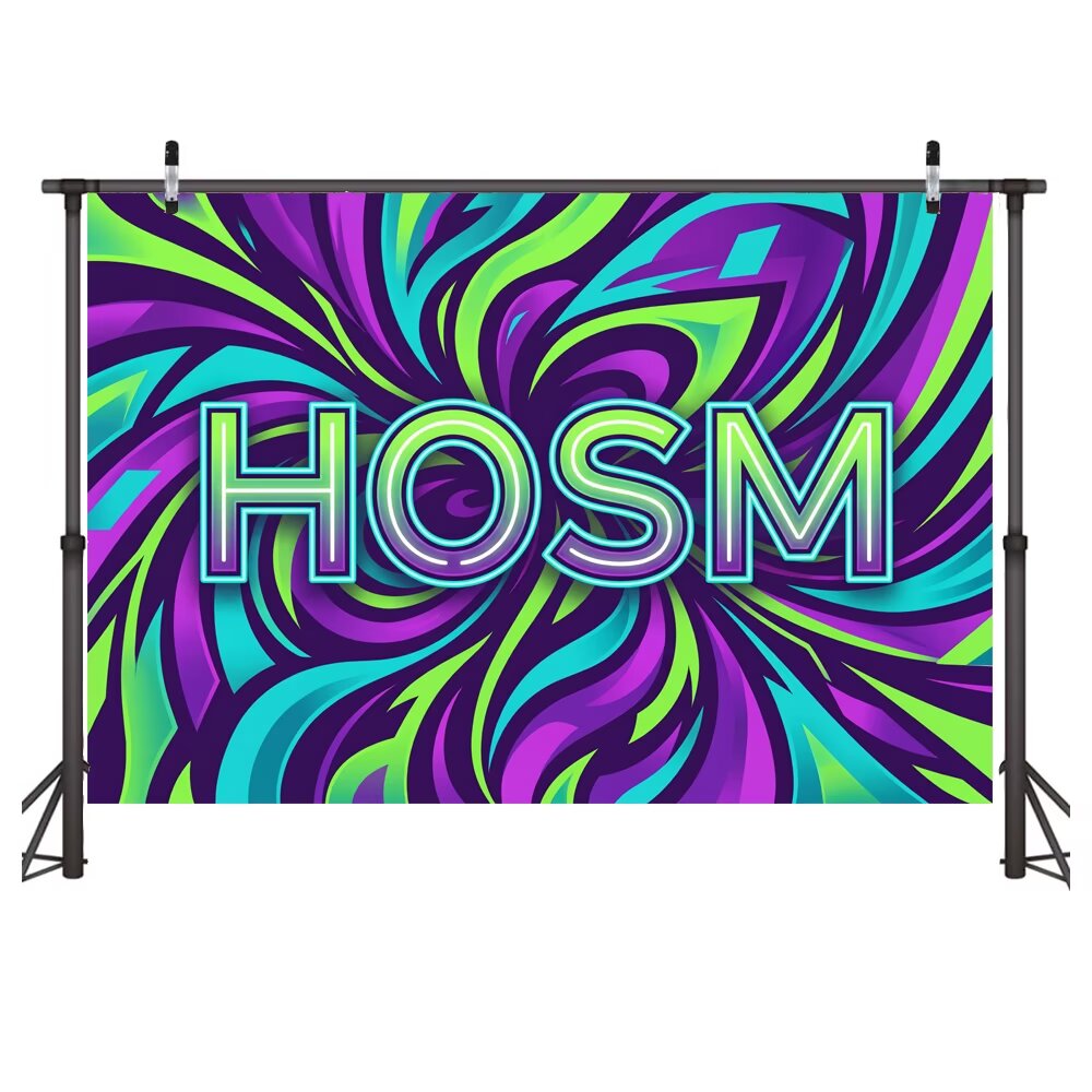 Custom Hosm Music Photo Backdrop Banner