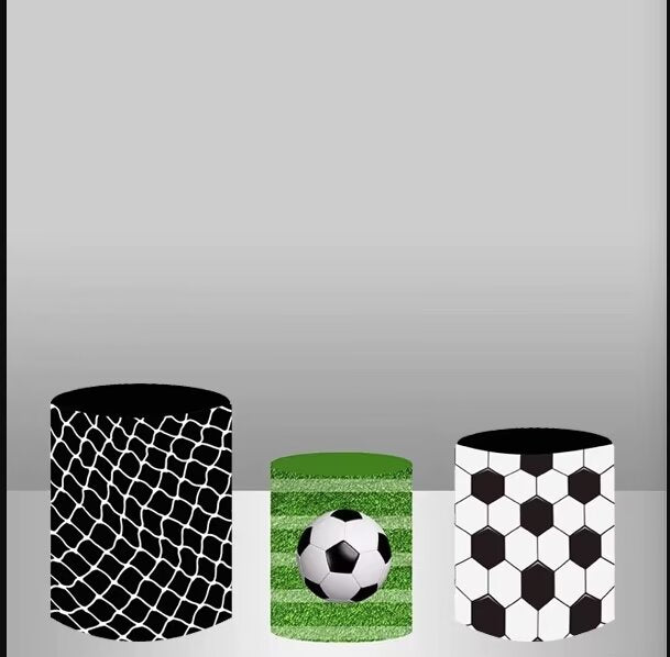 Customize Size Football 3 pieces Cylinder Plinth Covers