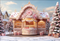 Photography Background Winter Christmas Candy Store House Snow Xmas Tree Kid Family Portrait Decor Backdrop Photo Studi