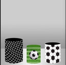 Customize Round Circle Backdrop Soccer Football Background Kids Birthday Party Decor Photo Studio Cylinder Plinth Covers