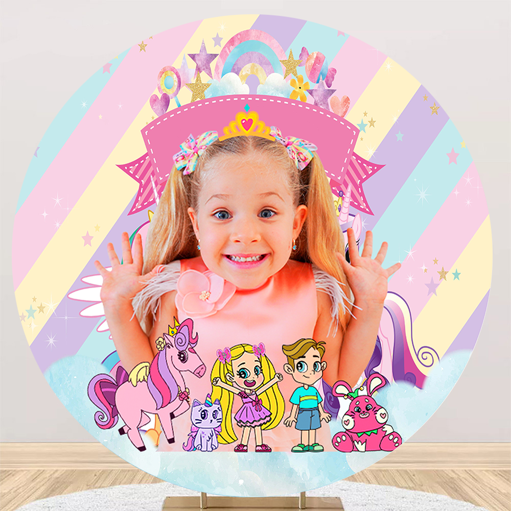 Diana Round Backdrops Diana and Roma Movie Kids Party