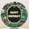 Army Sign Round Backdrops Fighter Tank Boy's Birthday Party Circle Background Boys Cake Party Table Banner Covers