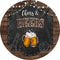 Cheers and Beers Round Backdrops Men Birthday Party Circle Background Wood Cake Party Table Banner Covers