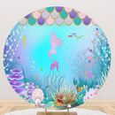  Summer Little Mermaid Round Girls Birthday