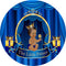 Customize Royal Blue Round Backdrop The Little Prince Boys Baby Shower Birthday Party Decor Circle Cake Table Background