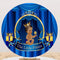 Customize Royal Blue Round Backdrop The Little Prince Boys Baby Shower Birthday Party Decor Circle Cake Table Background